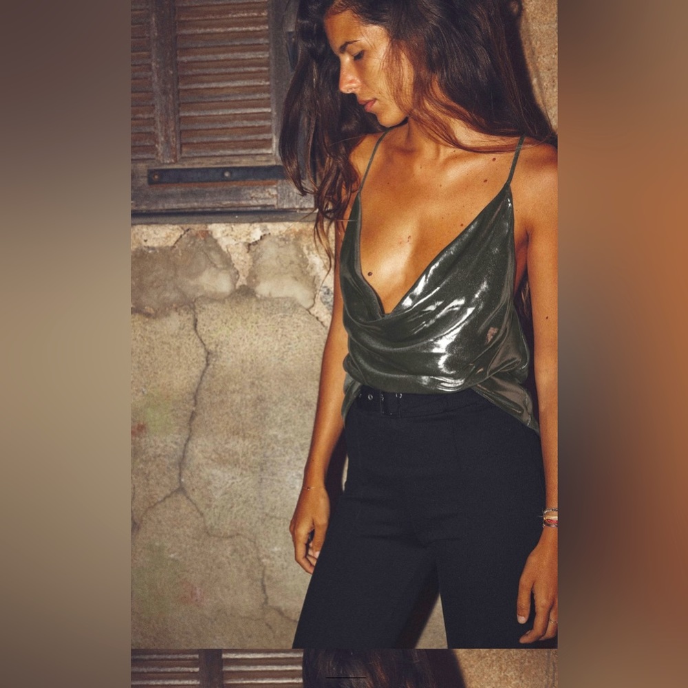 ZARA CLASSY METALLIC CAMISOLE